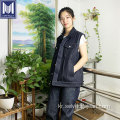 여성을위한 15oz Cotton Denim Jean Vest 재킷